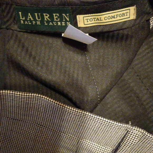 mens lauren ralph lauren total comfort pants P 34x32 black & white check slacks - Picture 4 of 5